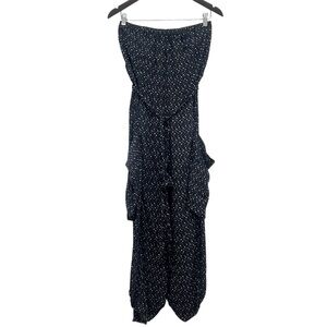 Malia Mills Resolution Dotted Sleeveless Black Jumpsuit Size 6